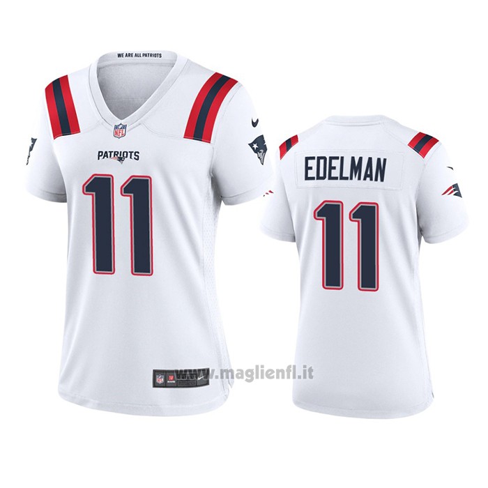 Maglia NFL Game Donna New England Patriots Julian Edelman 2020 Bianco